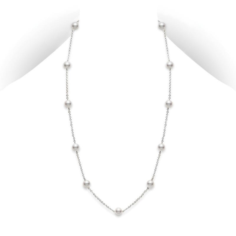 Mikimoto Akoya Cultured Pearl Station Necklace